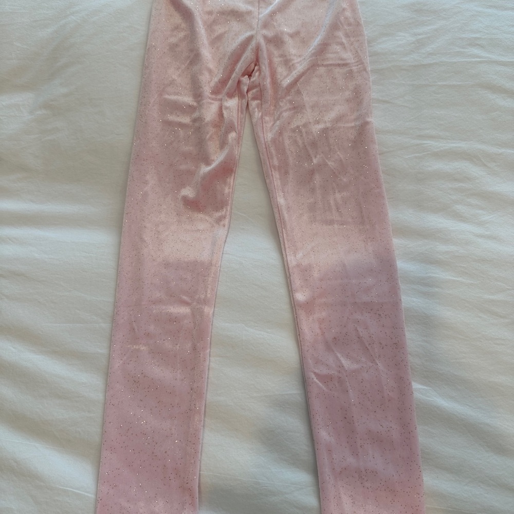 NWT J Crew Crewcuts girls pink sparkle leggings, size 8